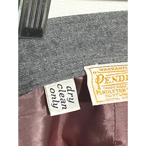 Vintage Pendleton Gray A Line Skirt Wool USA Pockets Womens 16 Waist 29 Inches - Picture 7 of 10
